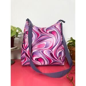 Y2K Psychedelic Swirl Crossbody Shoulder Bag